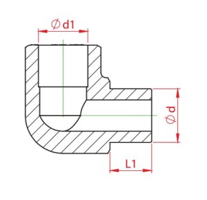 Cot teava PPR alb, Ø 20 mm, MF, 90 grade, PN25 - Img 2