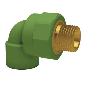 Cot teava PPR, Ø 20 - 3/4 E, 90 grade, PN25, verde - Img 1