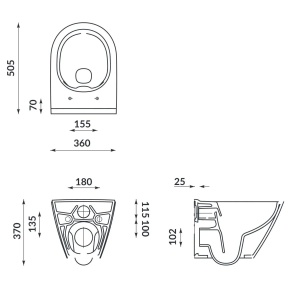 Dulap cu lavoar Moduo Slim, cu sertare, 50, S801-228-ECO, gri - Img 2