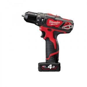 Masina de gaurit cu percutie Milwaukee cu acumulator, model M12BPD-402C, 38 Nm