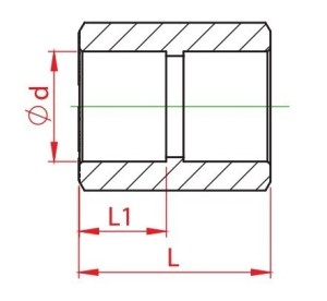 Mufa teava PPR alb, Ø 40 mm, PN25