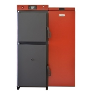 Pachet centrala mixta lemn/pelet Termax Tera 40 kW, 265 mp, buncar peleti 120 kg, volum manta apa 100 litri, diametru cos Ø120 mm, Termostat ambiental KOPH CT99, Pompa recirculare, Boiler termoelectric 100 litri, Grup siguranta - Img 3