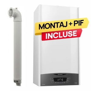 Pachet centrala termica pe gaz/GPL in condensare Ariston Clas One WIFI 24 kW, incalzire si ACM, Kit evacuare inclus + Termostat ambiental Wifi + Extra Garantie 2 ani + Montaj + PIF (valabil pentru NEAMT, IASI si BARLAD)