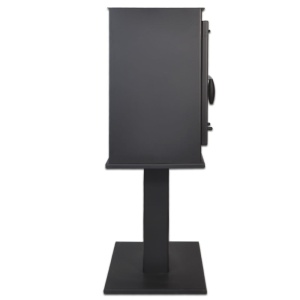 Pachet soba pe lemn Termax Vesta cu picior, 9.47 kW, randament 84.32%, 60 m², Negru, set accesorii, aspirator cenusa si suport lemne foc metalic Termax XL - Img 6