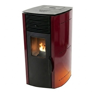 Pachet soba pe peleti KOPH PD 8 kW, cu aer cald, buncar peleti 8 kg, 50 mp, Bordo - Img 5