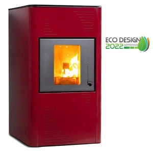 Pachet Termosemineu pe peleti Termax Kamin PM 15 kW, 120 mp, buncar peleti 30 kg, volum apa 30 litri, diametru cos fum ⌀80 mm, vas expansiune si pompa recirculare incluse, Termostat inteligent KOPH CT99, Grup de siguranta, Aspirator cenusa - Img 2