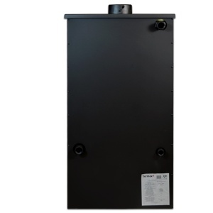 Pachet Termosoba pe lemn Termax Codru, 24.43 kW, cuptor integrat, randament 85.10%, 155 m², Negru, Grup siguranta, Pompa recirculare si Boiler termoelectric Tesy 100 litri - Img 6
