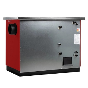 Pachet termosoba pe lemn Termax Maria 35 kW din otel, evacuare pe dreapta, cuptor, 230 mp, Bordo, pompa recirculare, grup siguranta, set accesorii, cutie depozitare lemn si boiler termoelectric 100 litri - Img 5