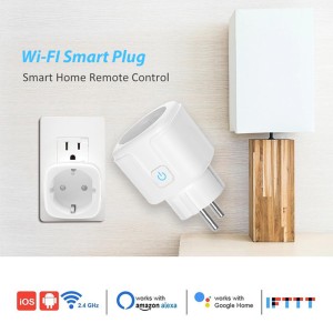 Priza inteligenta PNI SmartHome WP800 WiFi control prin internet, App Tuya Smart, compatibila cu Amazon Alexa si Google Home, masoara consumul de energie