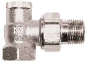 Robinet retur HERZ FE 1/2" colt, cu ventil - Img 1