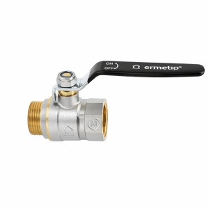 Robinet sferic alama cu maner 1", MF, Ermetiq