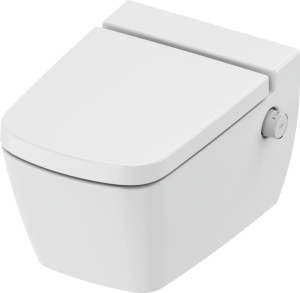 Set TECEone vas WC cu functie de bideu, apa calda si rece, cu capac clasic