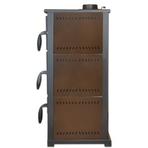Soba pe lemn Termax Bucovina, 12.2 kW, cuptor incorporat, randament 84.17%, 80 m², Maro - Img 3