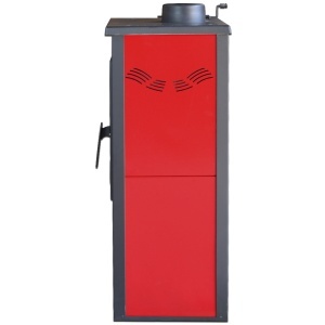Soba pe lemn Termax Bucur, 6.11 kW, randament 86.49%, 40 m², spatiu depozitare lemne, Bordo - Img 5