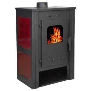 Soba pe lemn Termax Haiduc, 7.02 kW, randament 85.74%, 45 m², Bordo
