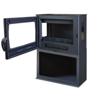 Soba pe lemn Termax Ilinca, 12.2 kW, randament 84.17%, 80 m², spatiu depozitare lemne, Negru - Img 5