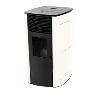 Soba pe peleti KOPH PD 10 kW, cu aer cald, buncar peleti 12 kg, 60 mp, Alb - Img 5
