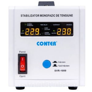 Stabilizator de tensiune cu releu Conter AVR SVR 1000VA / 750W - Img 3