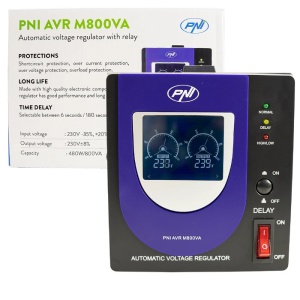 Stabilizator de tensiune cu releu PNI-M800VA, 800VA / 480W - Img 2