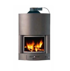 Termosemineu pe lemne Magikal OXO29 cu preparare apa calda menajera, putere nominala 34.8 kW, clasa A, cu agent termic, diametru cos fum diametru 250 mm, randament 73%