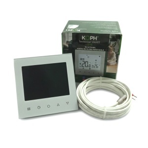 Termostat inteligent KOPH i210 incastrabil pentru incalzirea in pardoseala, senzor sapa inclus, WiFi, Control prin internet, Tuya Smart/Smart Life, 86 x 86 x 26 mm, Alb - Img 2