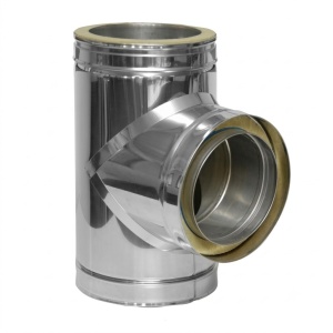 Teu inox izolat DP 90°, Ø200 mm