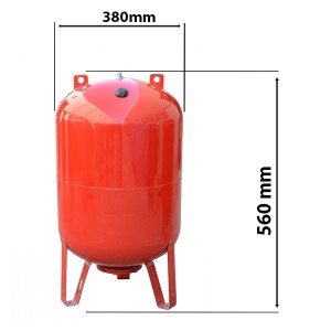 Dimensiuni Vas expansiune 50 litri Wates fara manometru pentru instalatii de incalzire, Ø 380 mm, 1"