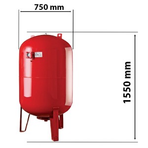 Vas expansiune 500 litri MIT cu manometru pentru instalatii de incalzire, Ø 750 mm, 1 1/4"