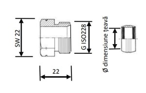 Adaptor de compresie pentru CU 15 x 1/2 HERZ - Img 2