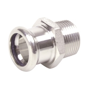 Adaptor drept 35 x 1, filet exterior, PCC PRESS, otel carbon