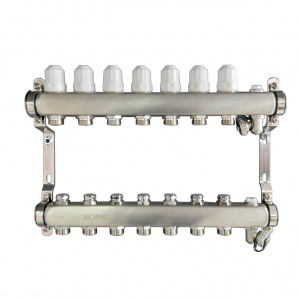 Ansamblu distribuitor pentru corpuri de incalzire, 4 cai, KOPH, inox 1" - Img 2