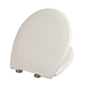 Capac WC din polipropilena, Eurociere Creta 1108E, alb, inchidere lenta, 370 x 445 mm