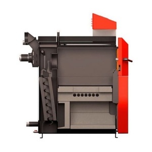 Cazan pe lemne cu gazeificare ATTACK DPX, 25 kW, volum manta apa 100 litri, grosime camera ardere 6 mm, randament 91%, lungime maxima bustean 55 cm, cos evacuare Ø150 mm - Img 8