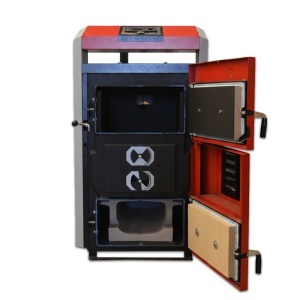 Cazan pe lemne cu gazeificare ATTACK DPX, 25 kW, volum manta apa 100 litri, grosime camera ardere 6 mm, randament 91%, lungime maxima bustean 55 cm, cos evacuare Ø150 mm - Img 3