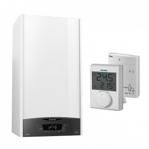 Centrala termica Ariston Clas One in condensare 30 kW + Termostat SIEMENS wireless neprogramabil, kit de evacuare inclus