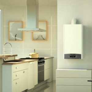 Centrala termica pe gaz in condensare, Ariston Clas One 35, murala, afisaj LCD, IPX5D, protectie inghet, schimbator caldura inox + Termostat SIEMENS wireless neprogramabil, kit evacuare inclus