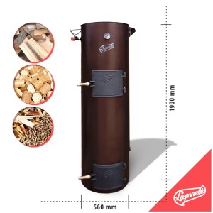 Centrala tip lumanare pe lemne, 40 kW, Liepsnele L40 - Img 1