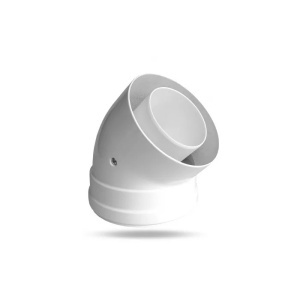 Cot prelungire pentru evacuare centrala termica in condensare, 45 grade, PP/PP, diametru 60/100 mm