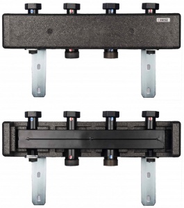 Distribuitor Herz Pumpfix Combi cu preselector hidraulic preizolat, 2 cai, DN25, 1451357