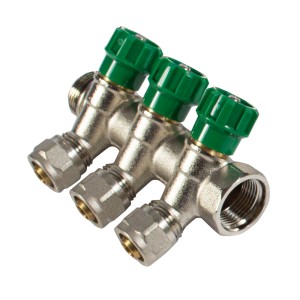 Distribuitor pentru ACM, 4 cai, KOPH, alama 3/4"
