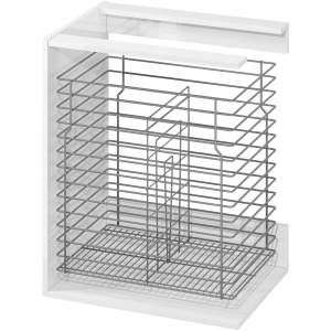 Dulap baie suspendat City, S584-026, cu sertas cos rufe, pentru lavoar, alb - Img 5