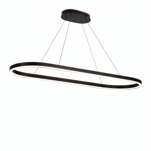 Lustra LED, Negru, Minimalist cu telecomanda, WIFI 2.4G, lumina/rece/calda/neutra intensitate reglabila