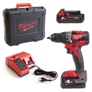 Masina de gaurit cu percutie Milwaukee M18 CBLPD-422C, 60 Nm, 18 V, 1x 4.0 Ah, 1x 2.0 Ah