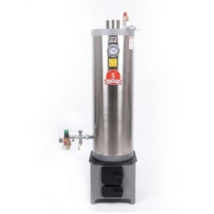 Pachet boiler pe lemne din inox + focar 120 litri, FM Group + Accesorii Montaj - Img 2