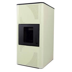 Pachet economic - Termosemineu pe peleti Termax Kamin PM 15 kW, 120 mp, buncar peleti 30 kg, diametru cos fum ⌀80 mm, vas expansiune si pompa recirculare incluse, Ivory + Termostat KOPH 303RF + Aspirator cenusa 1000W + Cos fum inox de interior ⌀80 mm - Img 3