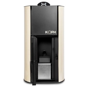 Pachet Smart Control - Termosemineu pe peleti KOPH PM 12 kW, 80 mp, buncar peleti 12 kg, diametru cos fum ⌀80 mm, pompa recirculare si vas expansiune incorporate, Crem + Termostat inteligent KOPH I302 WiFi + Aspirator cenusa 1000W + Stabilizator tensiune - Img 3