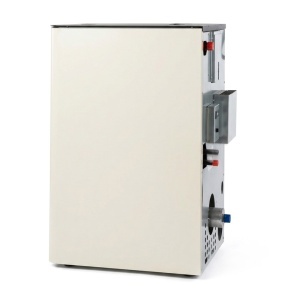 Pachet Smart Control - Termosemineu pe peleti Termax Kamin PM 15 kW, 120 mp, volum apa 30 litri, diametru cos fum ⌀80 mm, vas expansiune si pompa recirculare incluse + Termostat inteligent KOPH I302 WiFi + Aspirator cenusa 1000W + Stabilizator tensiune