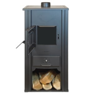 Pachet Termosemineu pe lemn Termax Thermis, 24.43 kW, randament 85.10%, 155 m², Bej, Grup siguranta, Pompa recirculare si Boiler termoelectric Ariston 100 litri - Img 4
