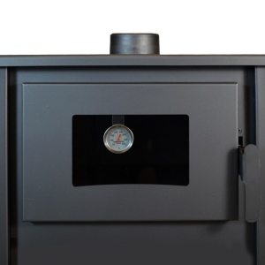 Pachet Termosoba pe lemn Termax Codru, 24.43 kW, cuptor integrat, randament 85.10%, 155 m², Negru, Calorifere, Pompa Recirculare, Vas expansiune, Robineti tur/retur si set accesorii - Img 7