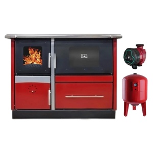 Pachet termosoba pe lemn Termax Maria 25 kW din otel, evacuare pe stanga, Vas expansiune 35 litri, Pompa de recirculare KOPH GPA 3 32/6 - 180 mm